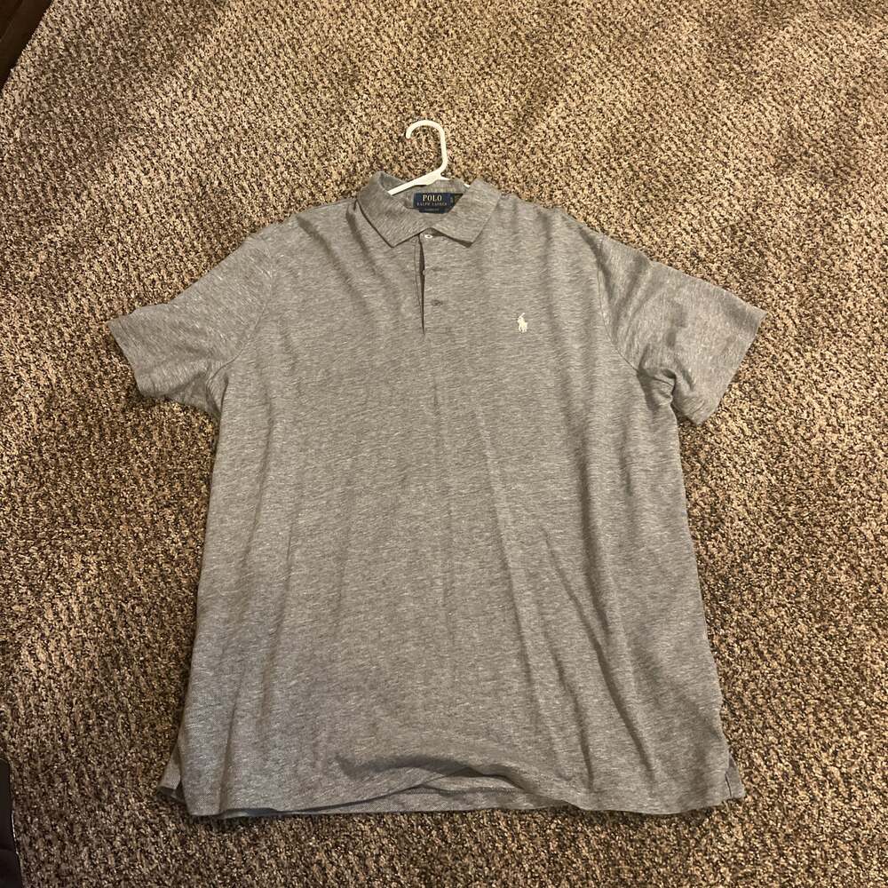 Polo Ralph Lauren Mens Gray Classic Fit Short Sleeve Polo Shirt
